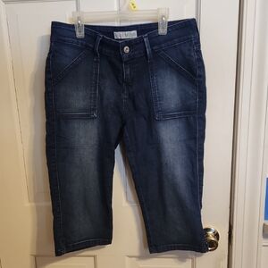 Guess Dark Blue Denim Capri Jeans